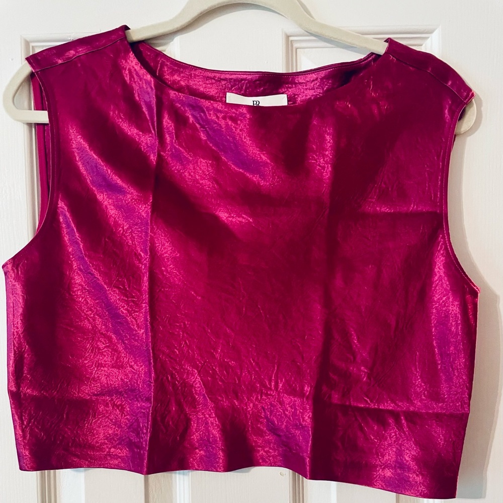 Banana Republic Shimmering Fuchsia Crop Top